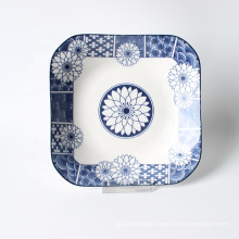 Porcelain Tableware Dinner Plate Pad Printing Square Plate